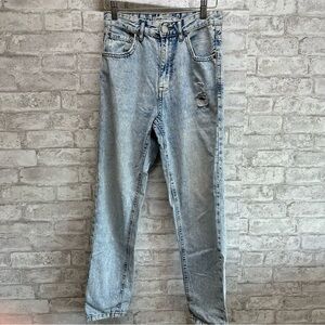 Fb Sister mom’s fit jeans women’s small‎ acid wash vintage look grunge denim